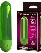 PRETTYLOVE Vibrator bullet reîncărcabil – Kiwi 10 moduri de vibrare design metalic compact verde