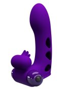 PRETTYLOVE Vibrator de Deget - Orlando Honey Finger cu 10 funcții de vibrații din silicon violet