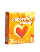 Sabora Amour Prezervative cu puncte si striatii latex 100% natural Diametru 52 mm - Anatomic 3 buc
