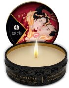 SHUNGA Lumânare de masaj – Mini Caress by Candlelight cu aromă de căpșuni și cava30 ml