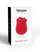TOY JOY Vibrator - Ravishing Rose cu unde de aer 10 moduri de presiune rosu