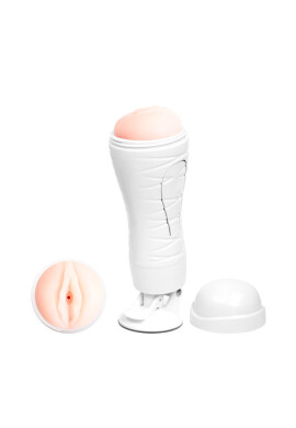 Baile Masturbator Vagin Flora cu Ventuza Crazy Bull 12 Moduri Vibratii TPR Life-Like - Entro.ro