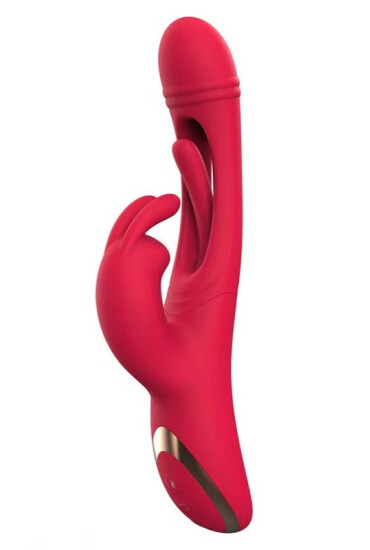 Guilty Toys Vibrator Yara Vibrating & Tapping Silicon USB Magentic Rosu 24.1 cm Sexxify - Entro.ro