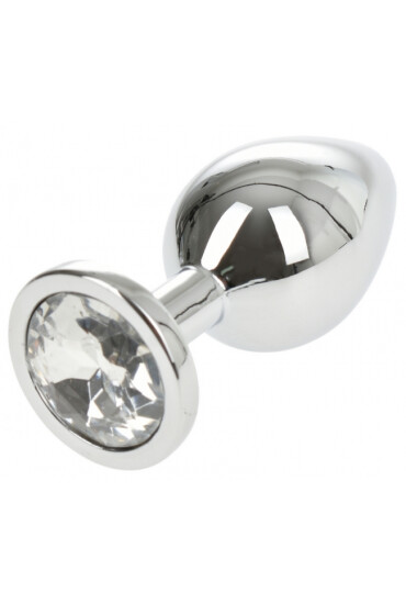 Passion Labs Dop Anal Metallic Buttplug Large Argintiu/Clear - Entro.ro