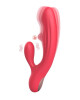 Guilty Toys Vibrator Iepuras Crush 10+10 Moduri Stimulatoare Silicon USB Magnetic Rosu 20.5 cm - Entro.ro
