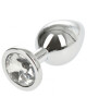 Passion Labs Dop Anal Metallic Buttplug Large Argintiu/Clear - Entro.ro