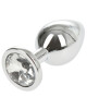 Passion Labs Dop Anal Metallic Buttplug Medium Argintiu/Transparent - Entro.ro