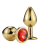 Passion Labs Dop Anal Metallic Buttplug Medium Auriu/Rosu - Entro.ro