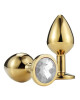 Passion Labs Dop Anal Metallic Buttplug Medium Auriu/Transparent - Entro.ro