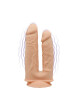 Silexd Vibrator Dublu Silicon cu Memorie Dubla Densitate Remote Control 10 Moduri Vibratii Natural 19.5 cm - Entro.ro
