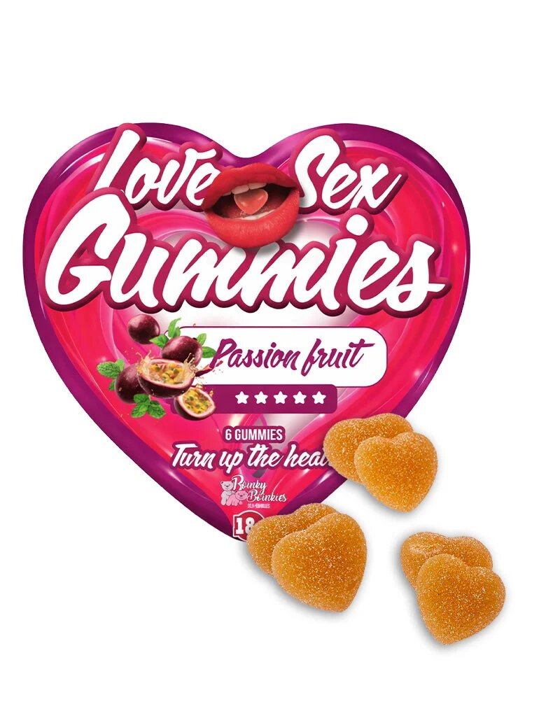 Boinky Jeleuri afrodisiace - Love Sex Gummies cu aromă de fructul pasiunii unisex 1 cutie x 6 buc - Default Title