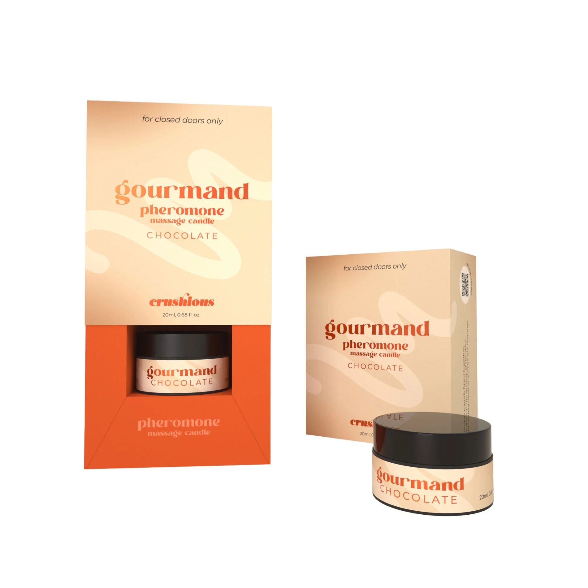 Crushious Lumanare pentru masaj cu feromoni Gourmand cu aroma de ciocolata 20 ml - Default Title