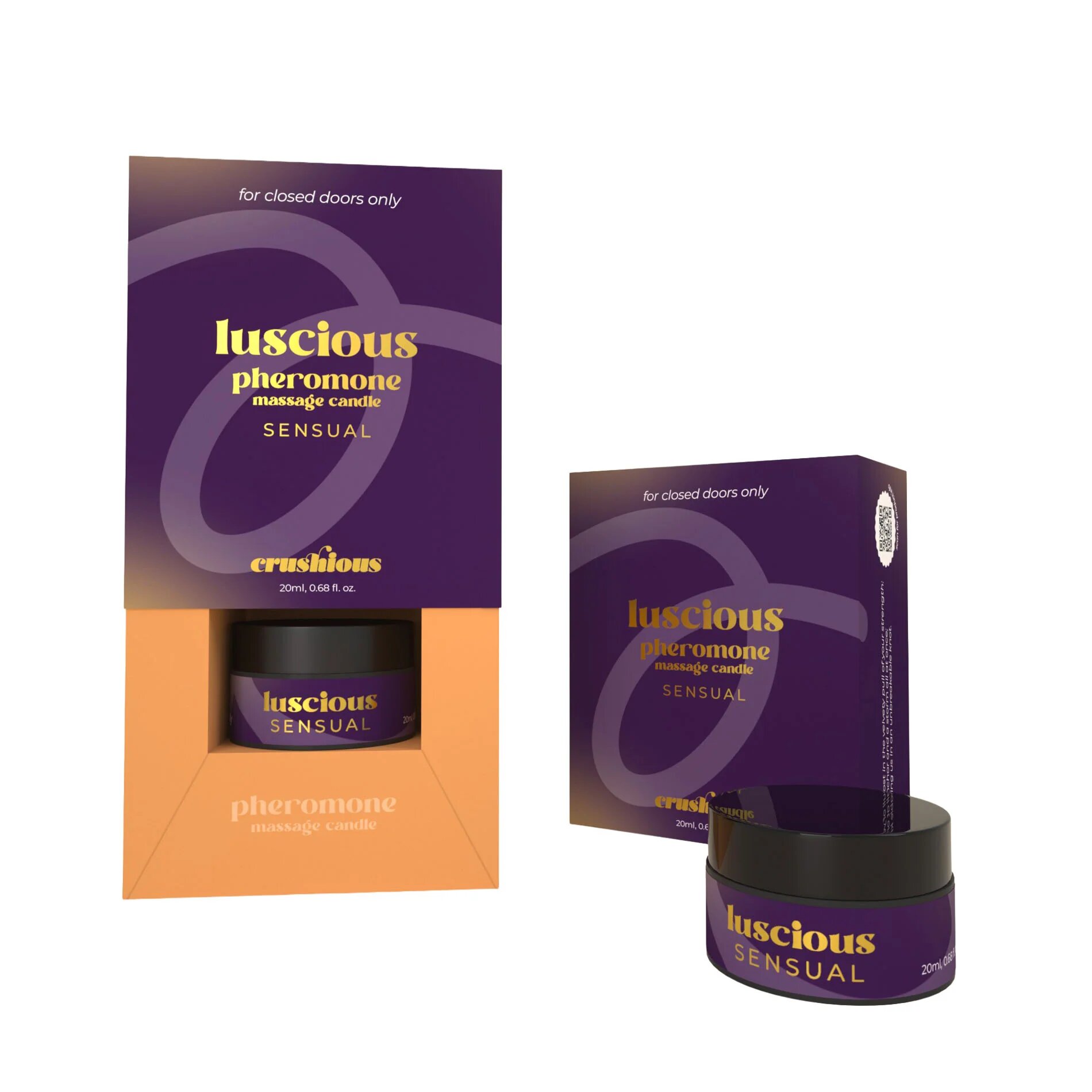 Crushious Lumanare pentru masaj cu feromoni Sensual cu aroma luscious sensual 20 ml - Default Title