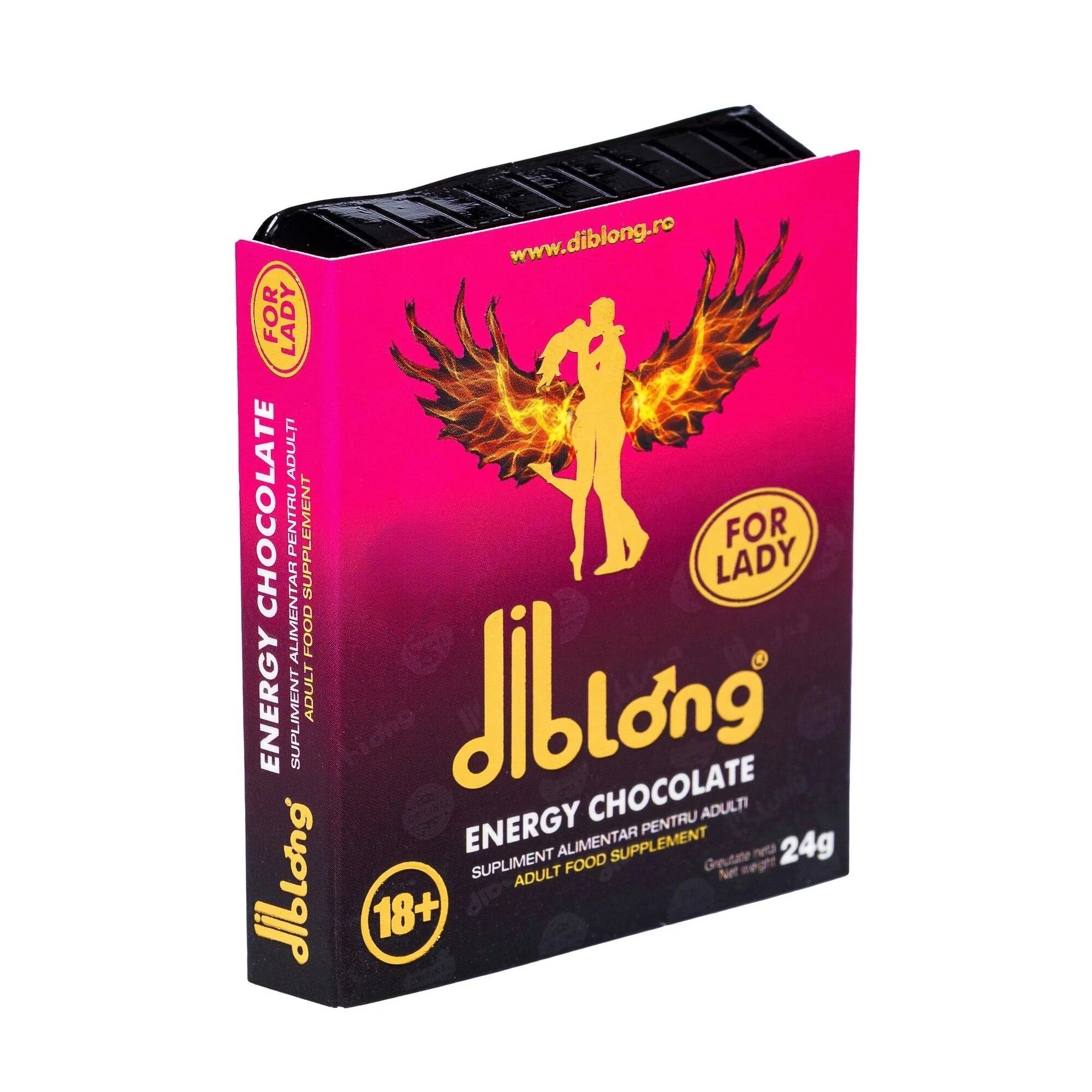 Diblong Energy Chocolate for Lady - supliment alimentar pentru femei pe bază de ciocolată cu plante care susțin sănătatea sexuală și recăpătarea energiei 24g - Default Title