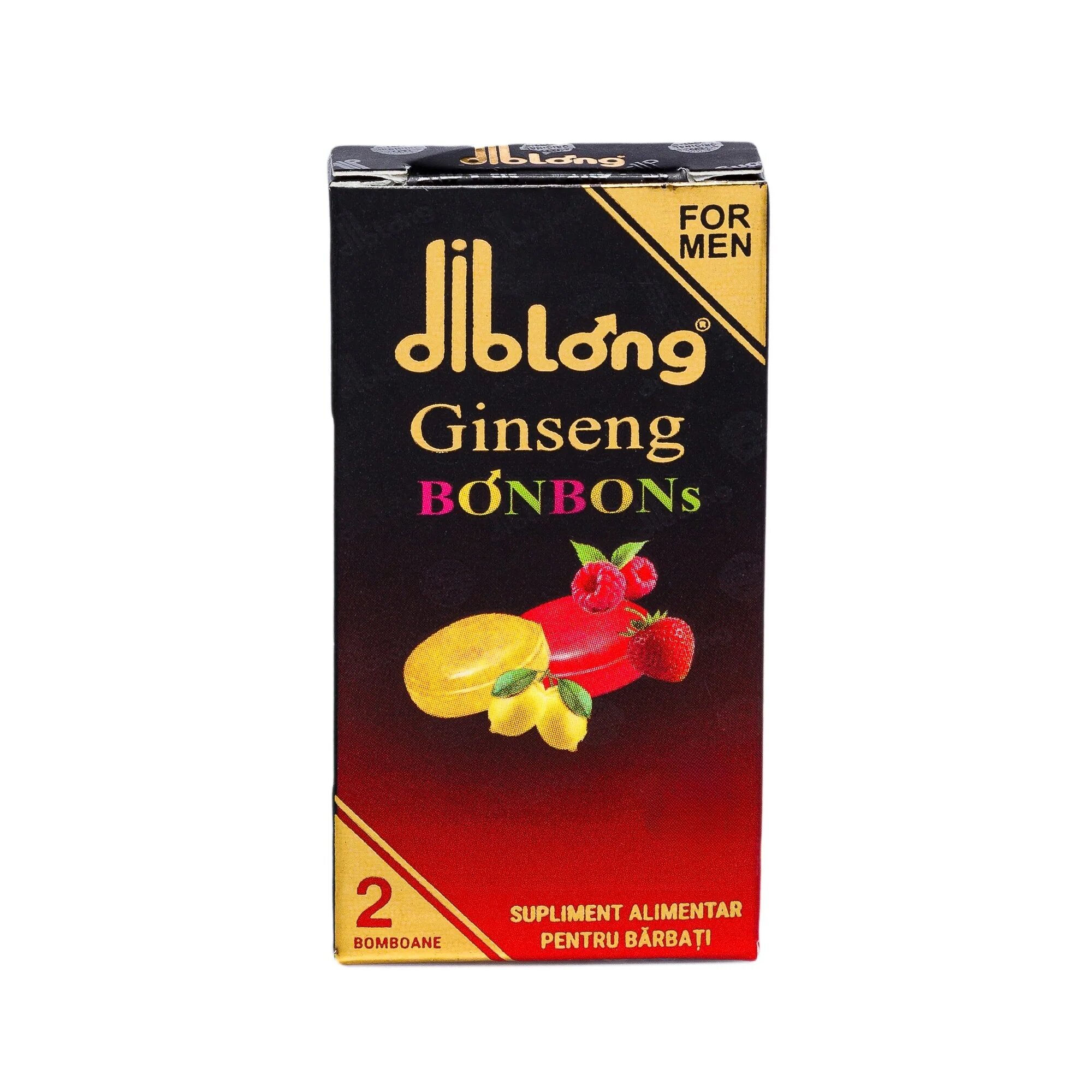 Diblong Ginseng Bonbons - supliment alimentar pentru bărbați bomboane cu ingrediente naturale ce susțin sănătatea sexuală și funcția erectilă 1 cutie x 2 buc - Default Title
