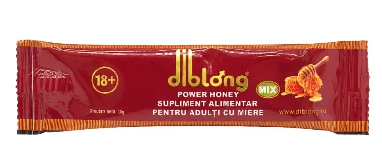Diblong Power Honey - supliment alimentar pentru adulți cu miere și asocieri de plante care susțin sănătatea sexuală și funcția de reproducere 10 g - Default Title