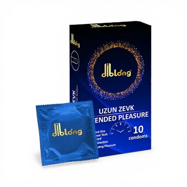 Diblong Prezervative Extended Pleasure pot susține întârzierea ejaculării lubrifiate din latex 52 +/- 2mm 10 buc - Default Title