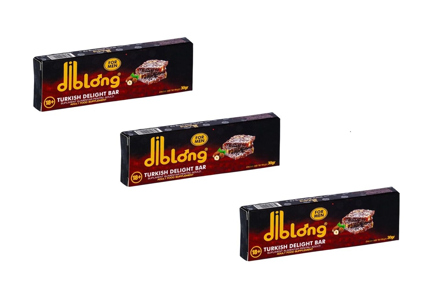 Diblong SET: Turkish Delight for Man - supliment alimentar pentru bărbați pe bază de rahat turcesc cu plante care susțin sănătatea sexuală și funcția de reproducere 3 x 30g - Default Title