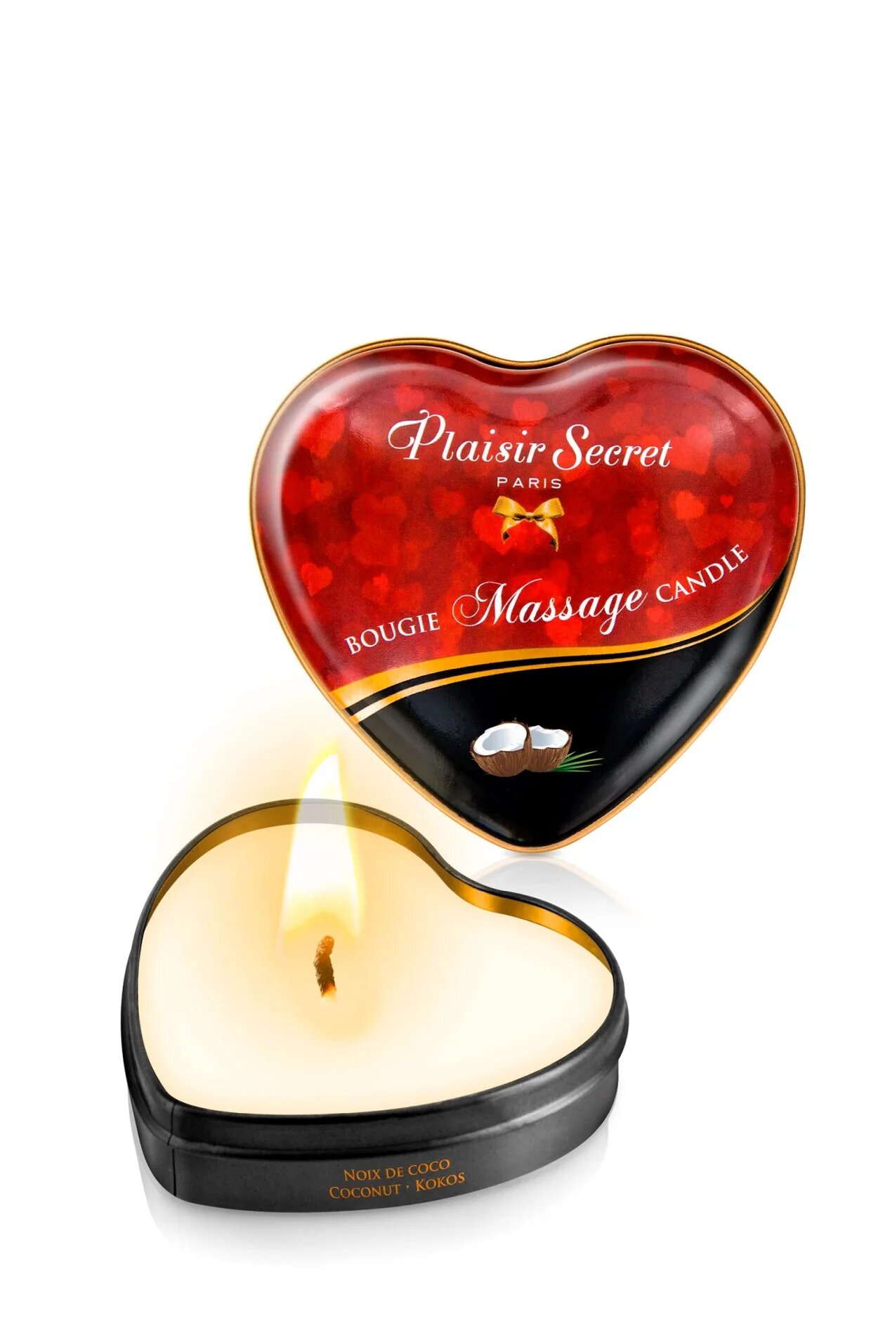 Secret Pleasure Lumanare pentru masaj cu feromoni BOUGIE - cu aroma de nuca de cocos 35 ml - Default Title