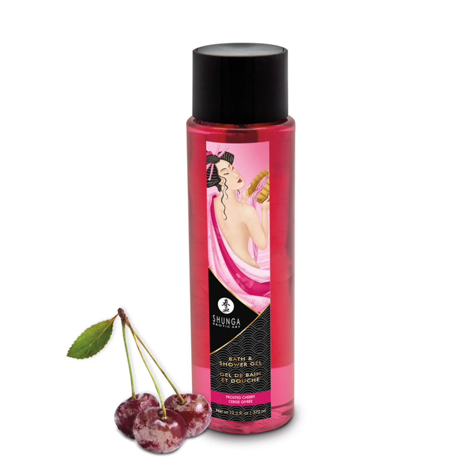 SHUNGA Gel de dus cu feromoni - FROSTED CHERRY cu aroma de cirese 370 ml - Default Title