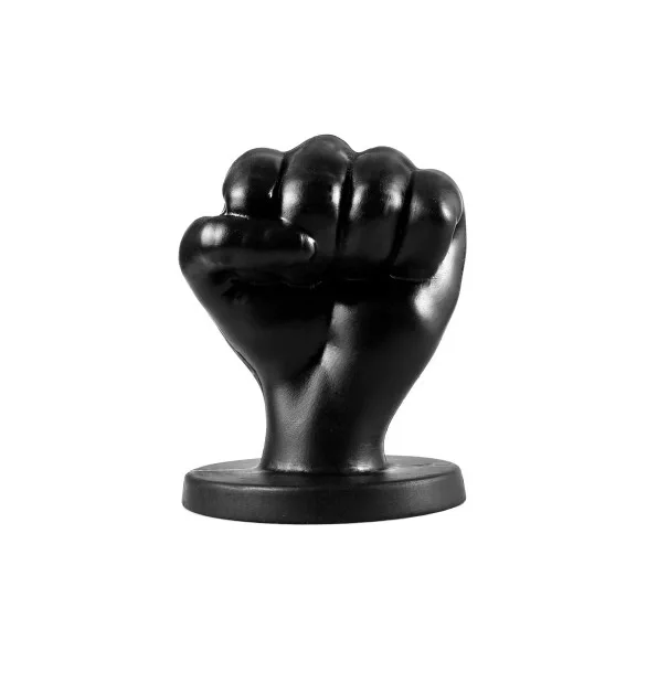 All Black Dildo Anal Fist PVC Negru 16.5 cm