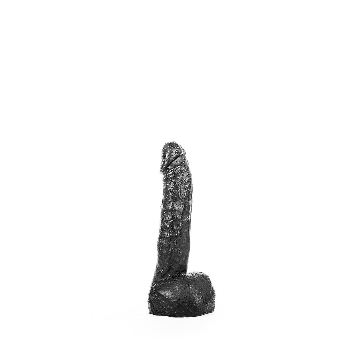 All Black Dildo Realist PVC Negru 21 cm