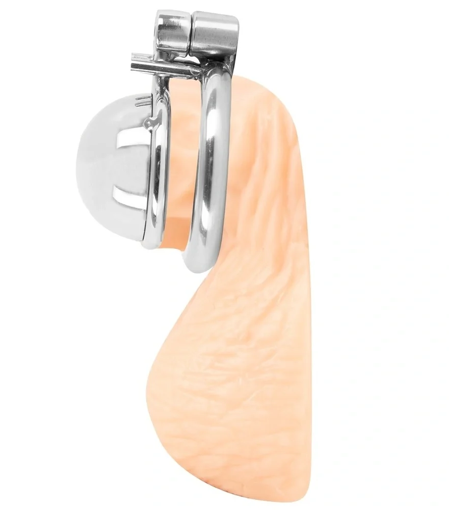 Bad Kitty Custa Metalica Mini de Castitate 3 Inele pentru Testicule Argintiu