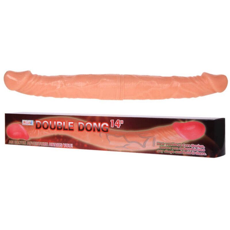 Baile Dildo Double Dong Bendable TPR Natural 36 cm