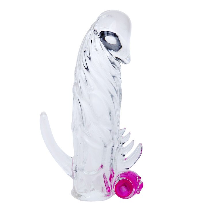 Baile Manson Penis cu Vibratii Crystal TPR Transparent 13 cm