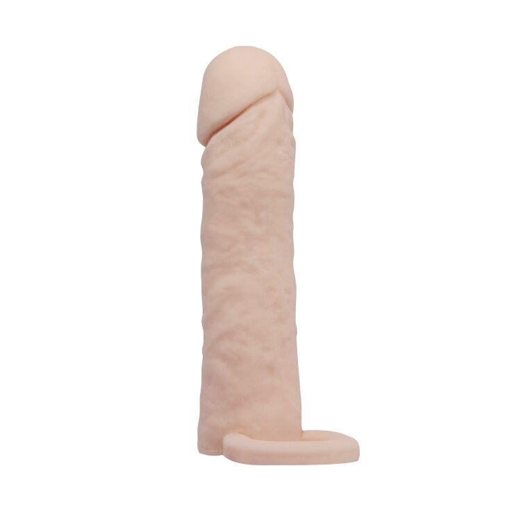 Baile Prelungitor Penis cu Inel Testicule +4 cm TPR Natural