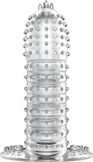 Baile Prelungitor Penis cu Striatii Transparent 14 cm