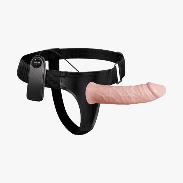 Baile Strap-On Hollow Ultra Passionate Harness Multispeed TPR Natural 15.5 cm