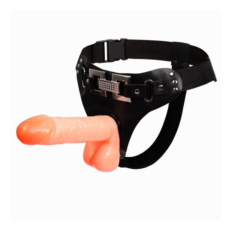 Baile Strap-on Ultra Harness Jessica cu Dildo TPR Natural 17 cm