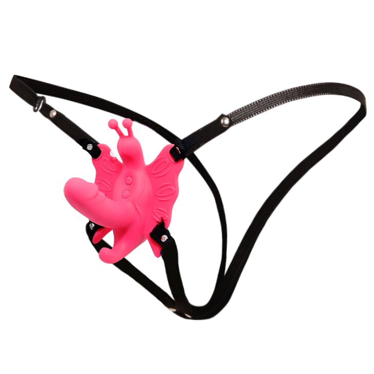 Baile Strap-on Wearable Butterfly 10 Moduri Vibratii Silicon Roz