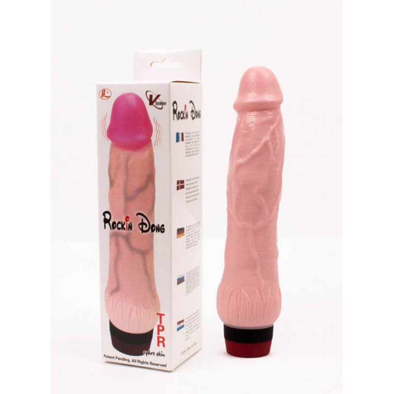 Baile Vibrator Realist Rocking Dong TPR Natural 22 cm