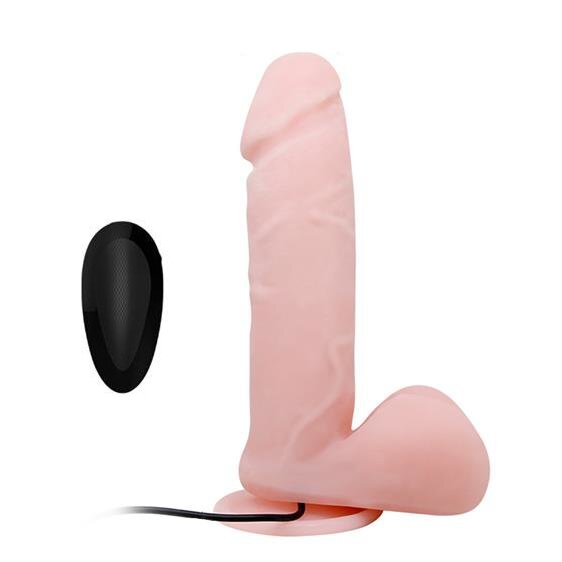 Baile Vibrator Realistic cu Telecomanda Multispeed 19.5 cm