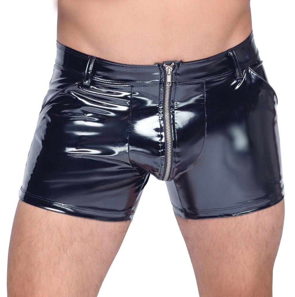 Black Level Pantaloni Scurti din Vinil Negru XL