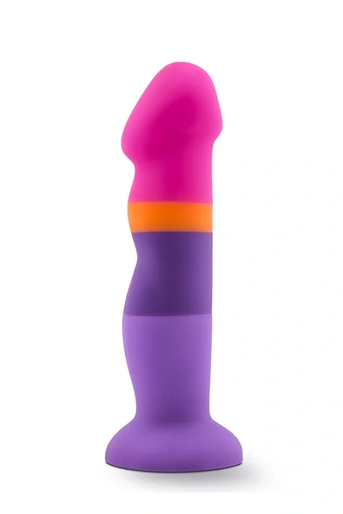 Blush NOVELTIES Dildo Avant Summer Fling cu Ventuza Silicon Premium Platinat Multicolor 20.3 cm