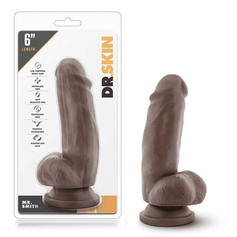 Blush NOVELTIES Dildo Realist Dr. Skin Suction Cup 17.7 cm Chocolate