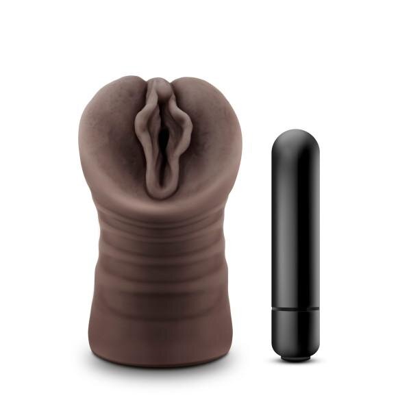 Blush NOVELTIES Masturbator Alexis Hot Chocolate cu Glont Vibrator