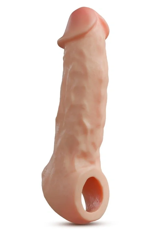Blush NOVELTIES Prelungitor Penis Intrepid+5 cm Silicon Lichid Dubla Densitate Natural