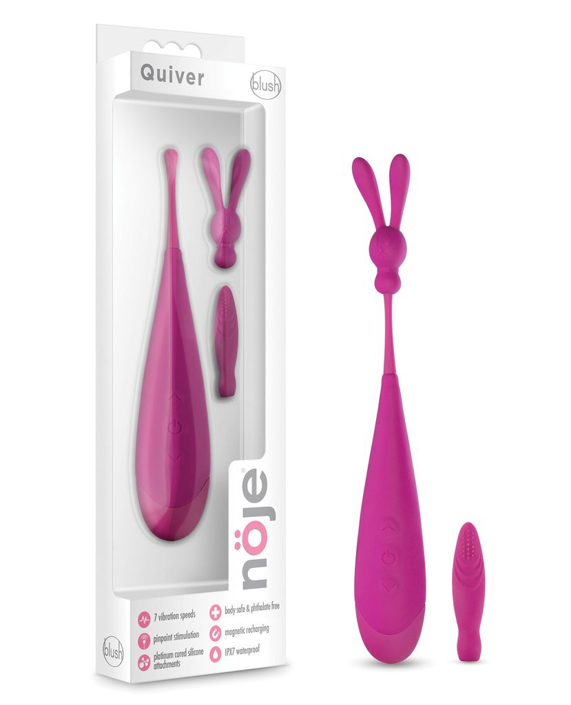 Blush NOVELTIES Stimulator Clitoridian PinPoint Noje Quiver 2 Accesorii Roz
