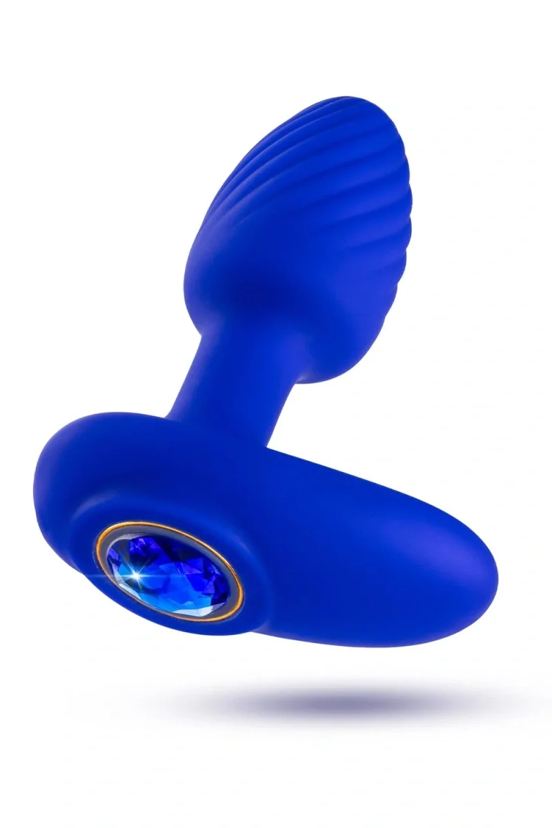 Blush NOVELTIES Vibrator Anal Mystery Oh My Gem 7 Moduri Vibratii Silicon Lichid USB Magnetic Albastru 10.1 cm
