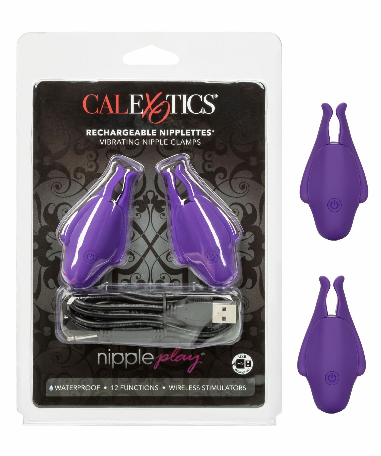 California Exotics Clame pentru Sfarcuri 12 Moduri Vibratii USB Mov