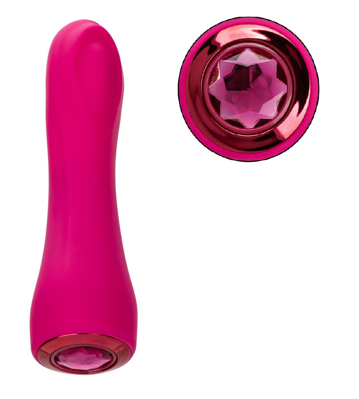 California Exotics Vibrator Gem Vibe Bliss 10 Moduri Vibratii Functie Memorie Silicon USB Fuchsia 17.7 cm
