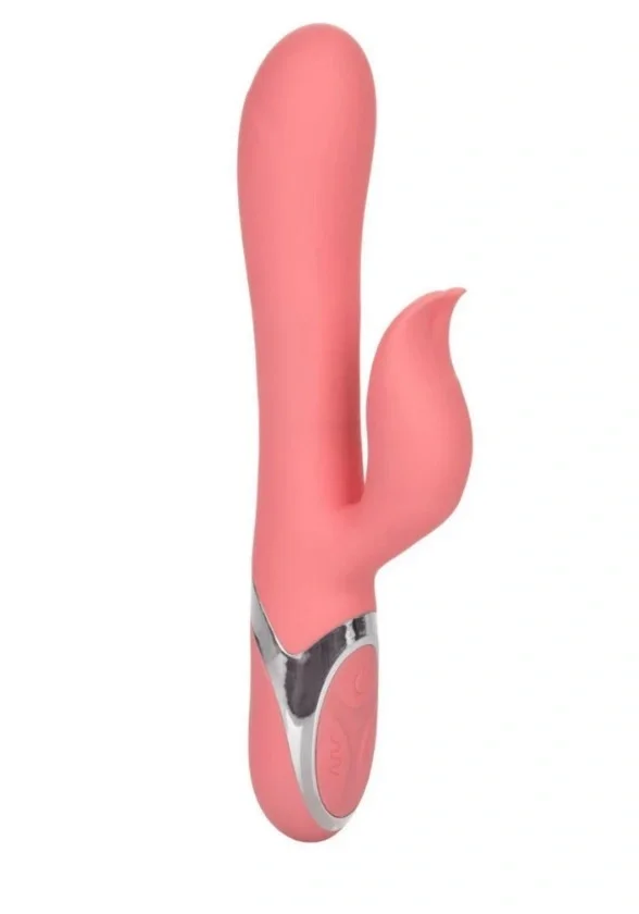 California Exotics Vibrator Iepuras Enchanted Tickler 12 Moduri Vibratii 4 Moduri Rotatii Bile Silicon Roz USB 20 cm