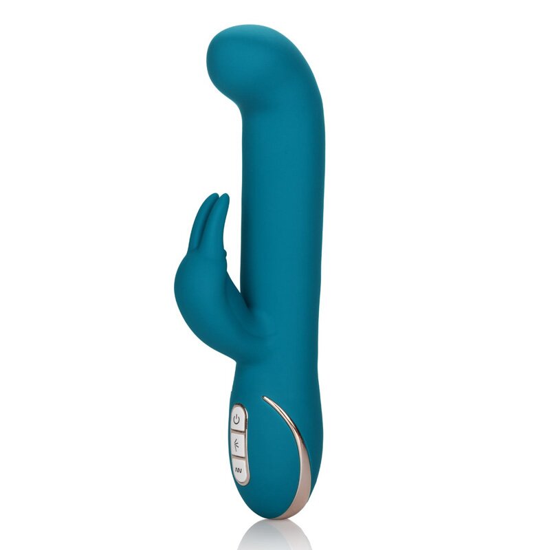 California Exotics Vibrator Iepuras Rocking G Rabbit Signature 7 Moduri Stimulatoare Silicon USB Albastru 21.5 cm