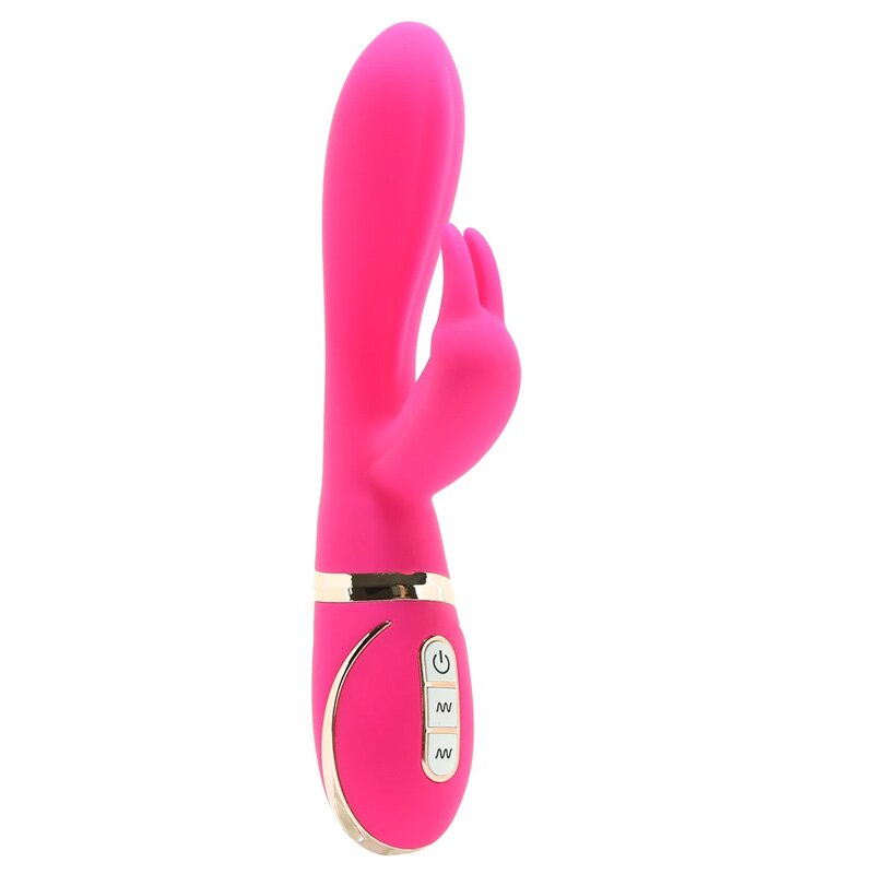 California Exotics Vibrator Iepuras Ultra-Soft 7 Moduri Vibratii Silicon USB Roz 22.7 cm