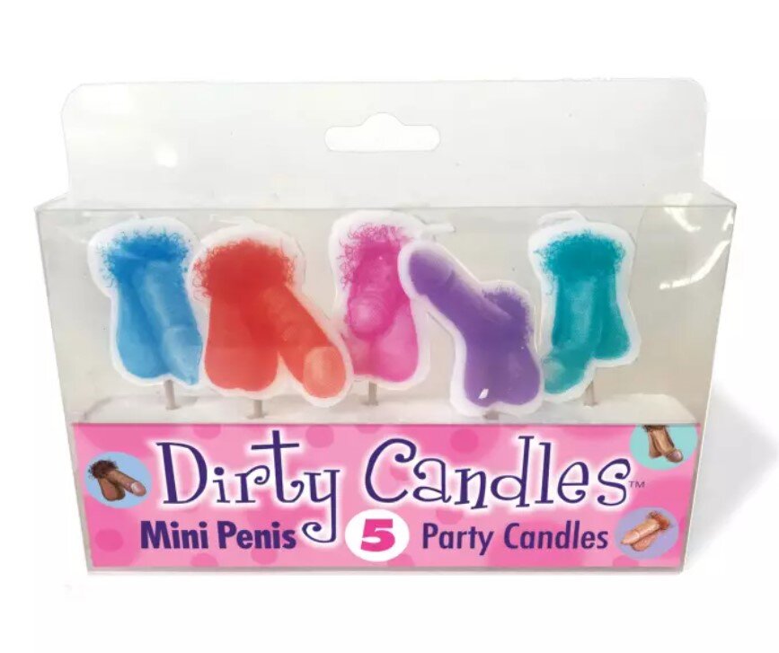 Candy Prints Set 5 Lumanari Dirty Candles Mini Penis Mix Culori