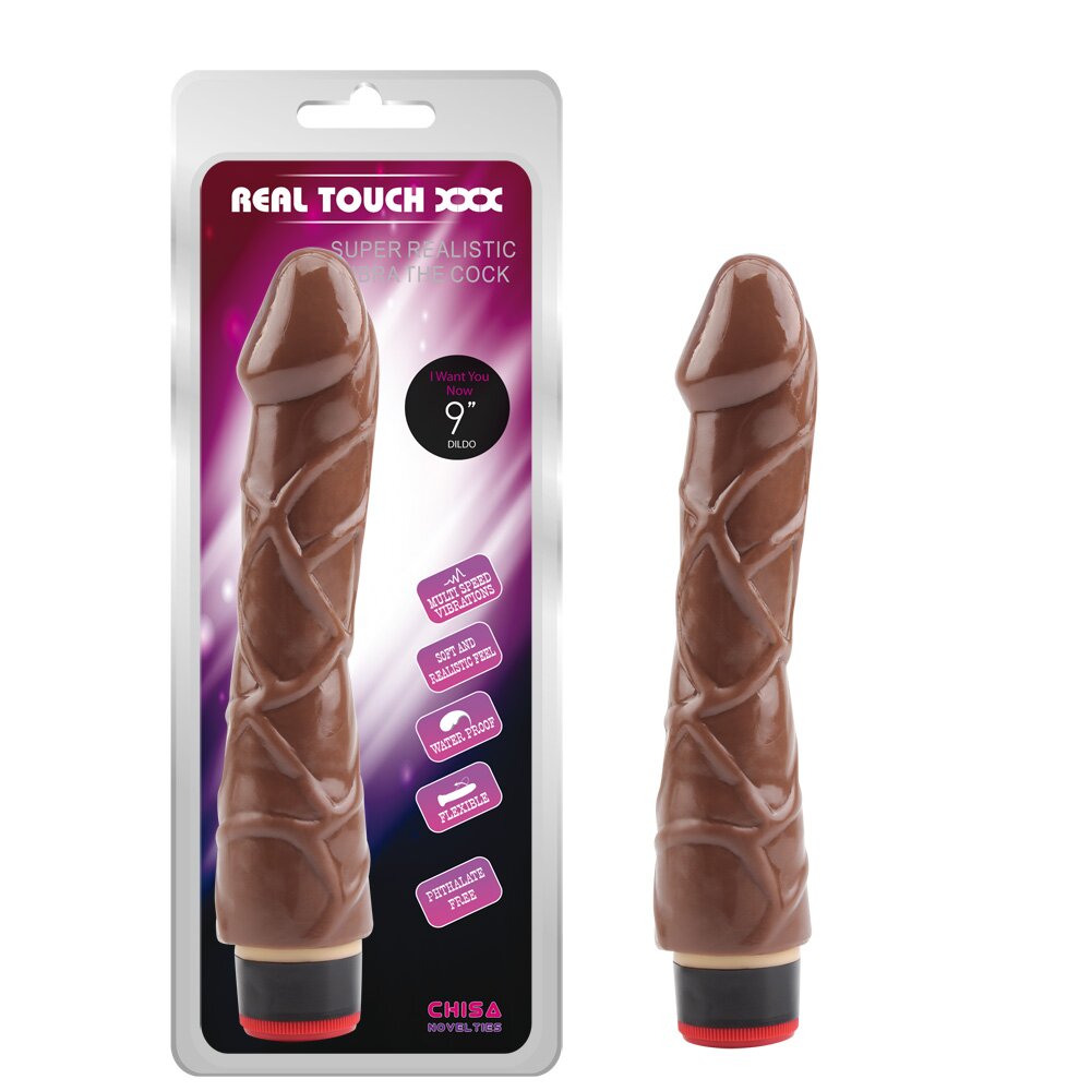Chisa Novelties Vibrator Real Touch XXX Multispeed T-Skin Maro 22 cm